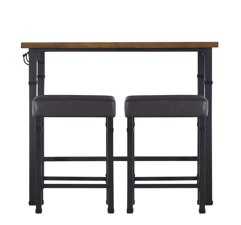 Linon Home Decor - Austin Three Piece Pub Set - 030413MTL01U veiw 3
