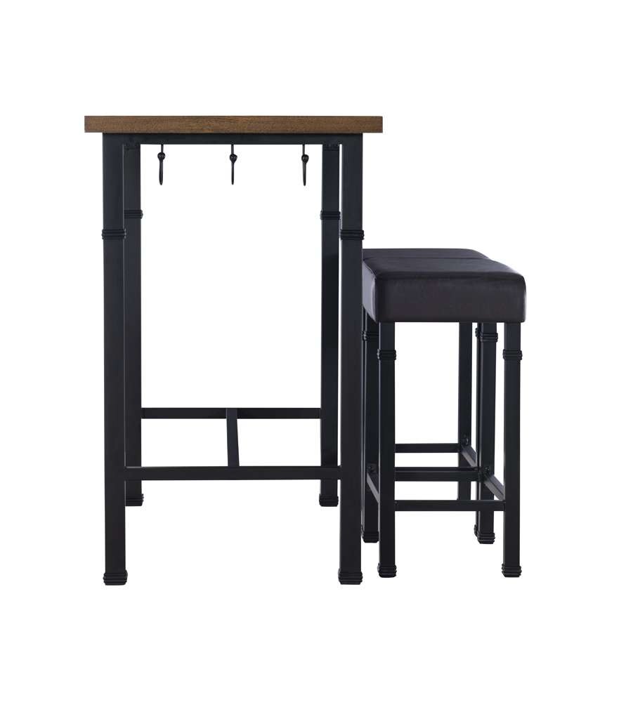 Linon Home Decor - Austin Three Piece Pub Set - 030413MTL01U veiw 4