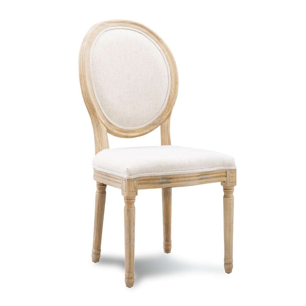 Linon Home Decor - Avalon Linen Oval Back Chair (Set of 2) - W03480L veiw 1