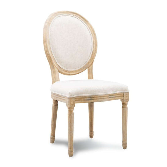Linon Home Decor - Avalon Linen Oval Back Chair (Set of 2) - W03480L veiw 1