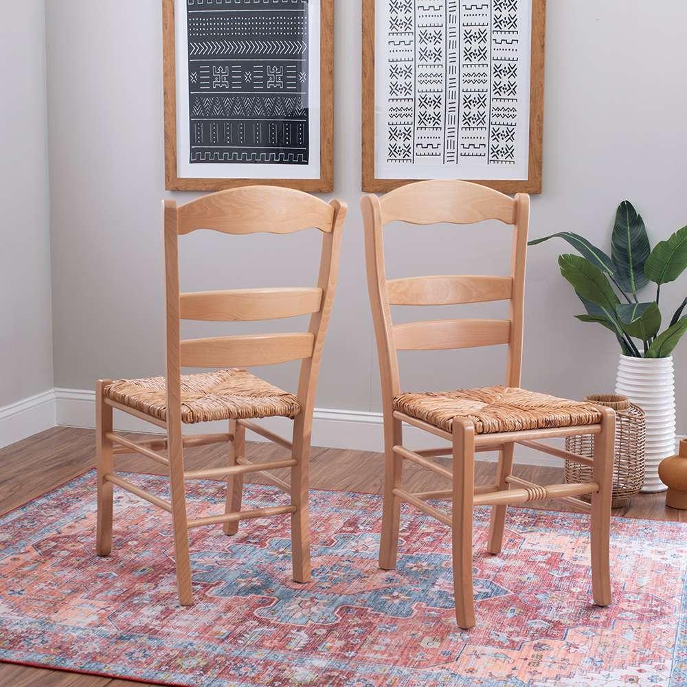 Linon Home Decor - Aylin Dining Chair with Rush Seat (Set of 2) - CH316NAT02ASU veiw 6