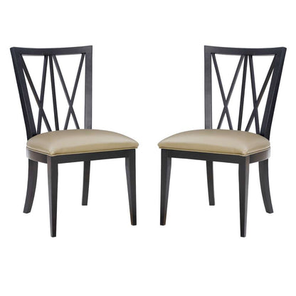 Linon Home Decor - Bailey Chair Black (Set of 2) - CH283BLK02ASU veiw 6
