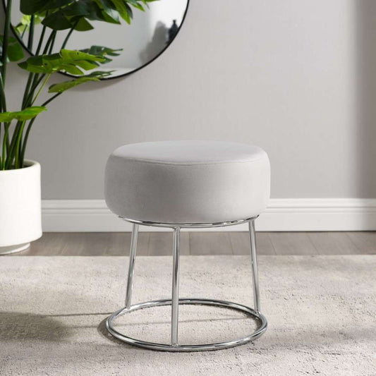 Linon Home Decor - Bandi Accent Vanity Stool, Grey - ST007GRY01ASU veiw 1