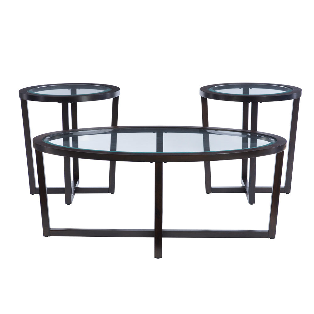 Linon Home Decor - Barnett 3pc Coffee and End Table Set, Umber - D1002LA23UMPC3 view 1