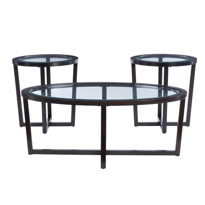 Linon Home Decor - Barnett 3pc Coffee and End Table Set, Umber - D1002LA23UMPC3 view 1