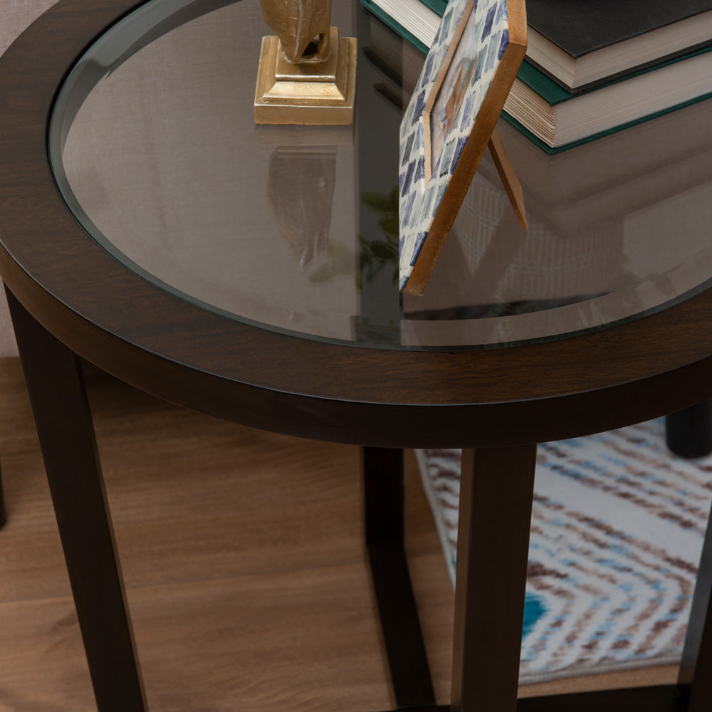 Linon Home Decor - Barnett 3pc Coffee and End Table Set, Umber - D1002LA23UMPC3 view 8