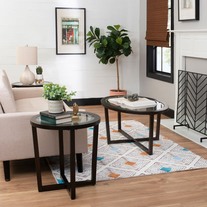 Linon Home Decor - Barnett 3pc Coffee and End Table Set, Umber - D1002LA23UMPC3 view 11