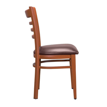 Linon Home Decor - Baxter Metal Side Chair Honey Burgundy (Set of 2) - CH153BRG02 veiw 3
