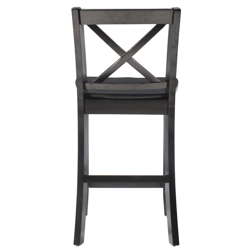 Linon Home Decor - Black 24 In X Back Counter Stool - 01709BLK-01-KD-U veiw 4