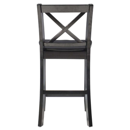 Linon Home Decor - Black 24 In X Back Counter Stool - 01709BLK-01-KD-U veiw 4