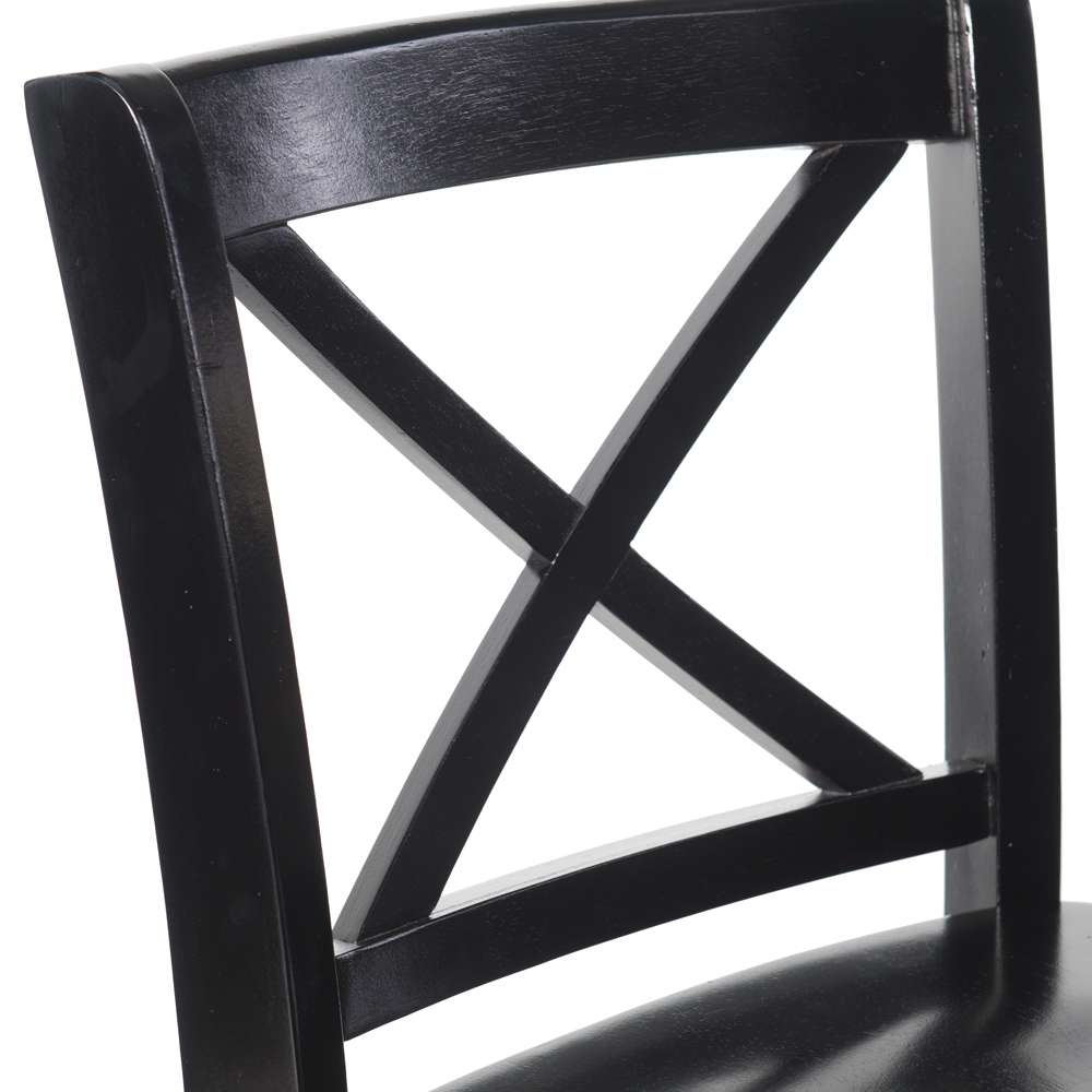 Linon Home Decor - Black 24 In X Back Counter Stool - 01709BLK-01-KD-U veiw 6