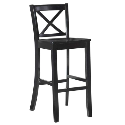 Linon Home Decor - Black 30 In X Back Bar Stool - 01710BLK-01-KD-U veiw 1
