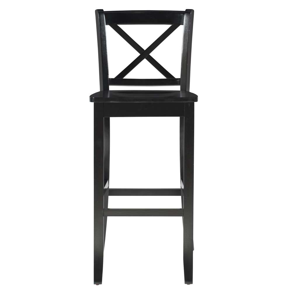 Linon Home Decor - Black 30 In X Back Bar Stool - 01710BLK-01-KD-U veiw 2