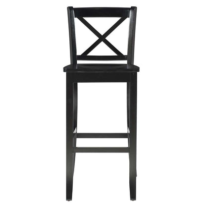 Linon Home Decor - Black 30 In X Back Bar Stool - 01710BLK-01-KD-U veiw 2