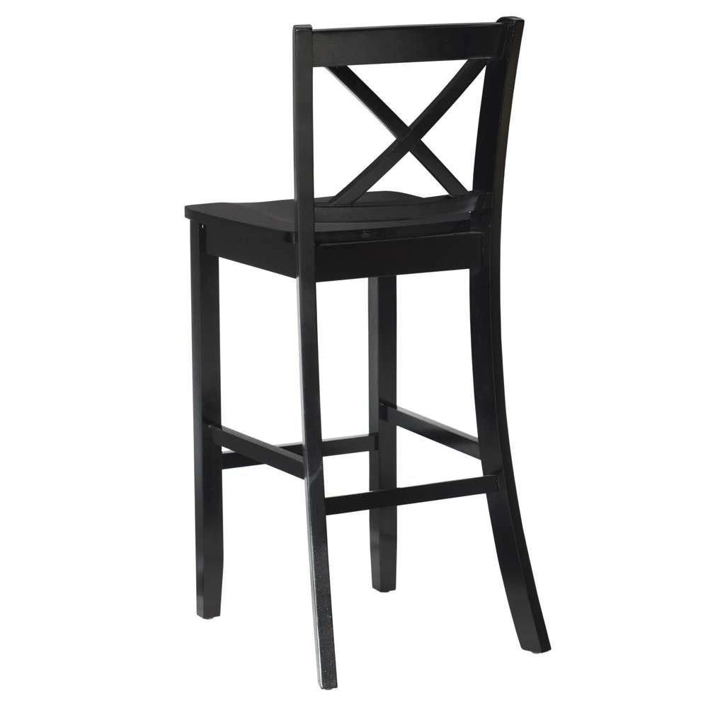 Linon Home Decor - Black 30 In X Back Bar Stool - 01710BLK-01-KD-U veiw 4