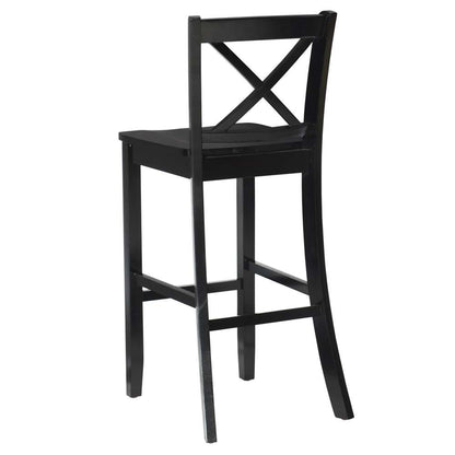 Linon Home Decor - Black 30 In X Back Bar Stool - 01710BLK-01-KD-U veiw 4