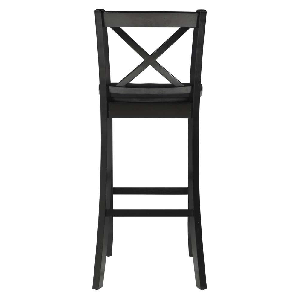 Linon Home Decor - Black 30 In X Back Bar Stool - 01710BLK-01-KD-U veiw 5