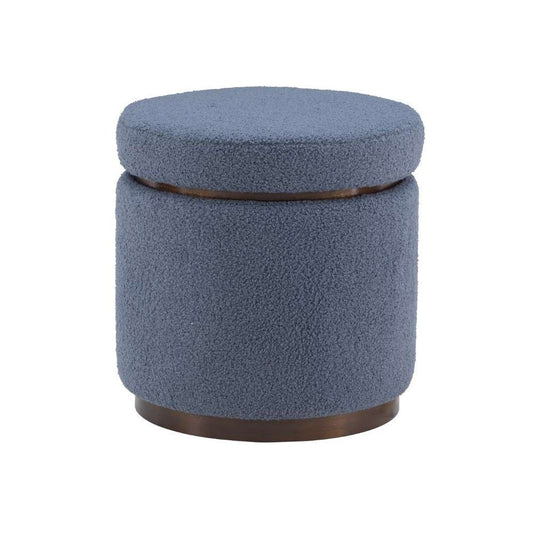 Linon Home Decor - Blanche Storage Ottoman Blue Grey Walnut - ST011DGRY01ASU veiw 1