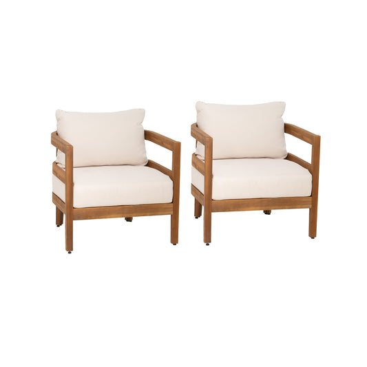 Linon Home Decor - Breton Outdoor Brown Club Chair Set of 2 - ODNH13BRN2PCSET view 1