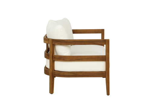 Linon Home Decor - Breton Outdoor Brown Loveseat and Table - ODNH13BRN02U view 2