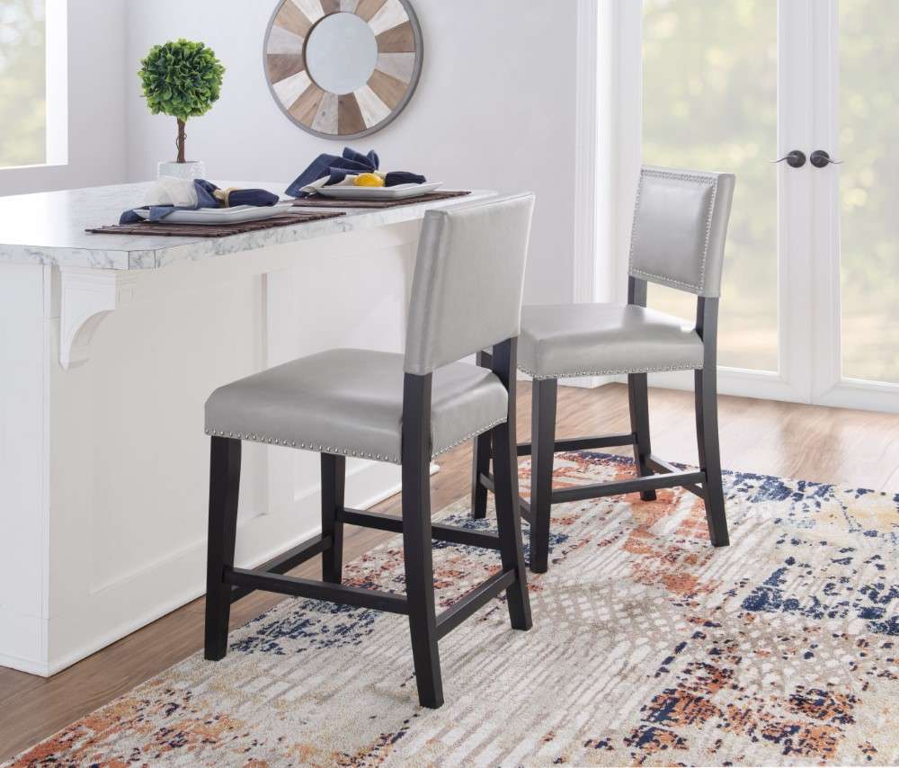 Linon Home Decor - Brook Dove Gray Counter Stool - CS014GRY01U veiw 4
