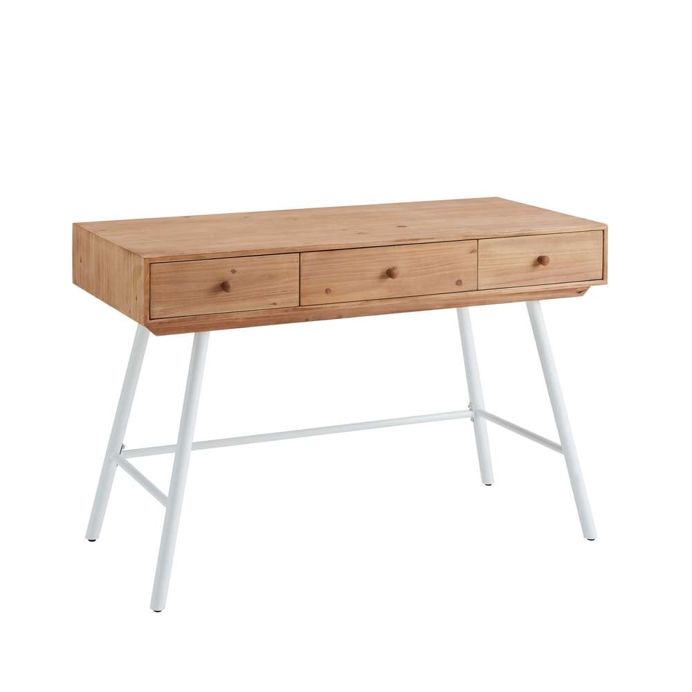 Linon Home Decor - Cailan 3 Drawer Desk White - DK103WHT01U veiw 1