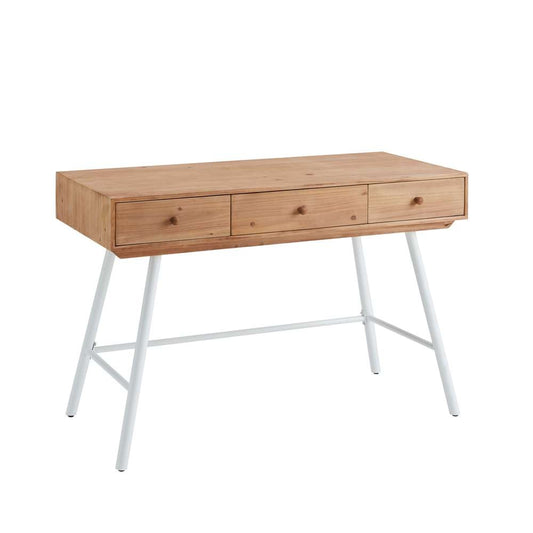 Linon Home Decor - Cailan 3 Drawer Desk White - DK103WHT01U veiw 1