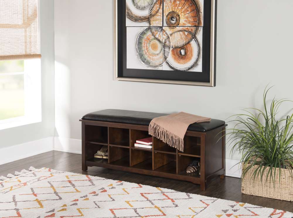 Linon Home Decor - Cape Anne Dark Walnut Bench - 850020WAL01U veiw 5