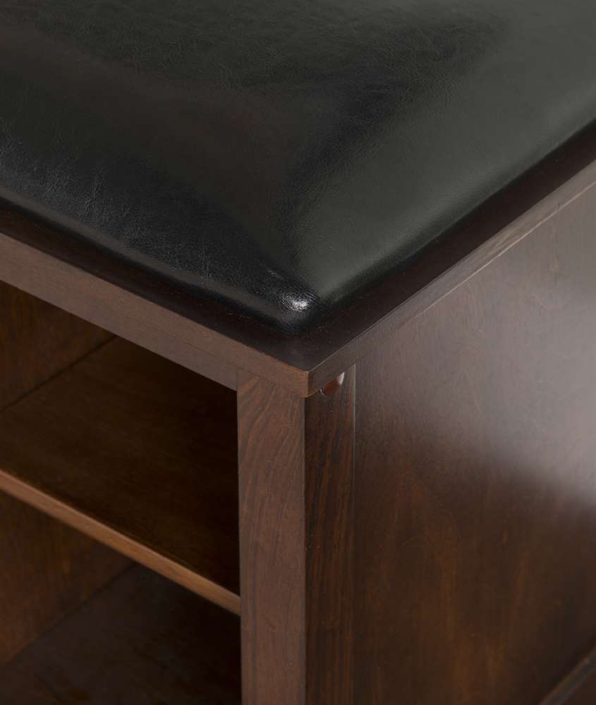 Linon Home Decor - Cape Anne Dark Walnut Bench - 850020WAL01U veiw 6