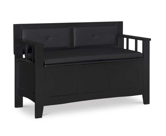 Linon Home Decor - Carlton Padded Bench - 84021BLK-01-KD-U veiw 1