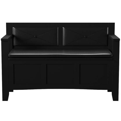 Linon Home Decor - Carlton Padded Bench - 84021BLK-01-KD-U veiw 2