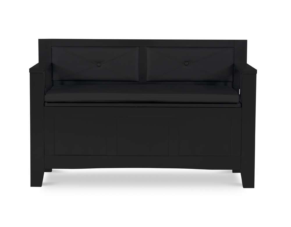 Linon Home Decor - Carlton Padded Bench - 84021BLK-01-KD-U veiw 3