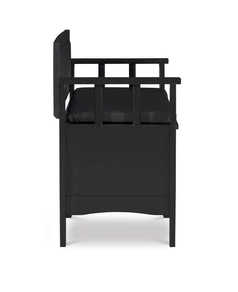 Linon Home Decor - Carlton Padded Bench - 84021BLK-01-KD-U veiw 5
