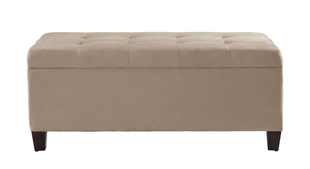 Linon Home Decor - Carmen Shoe Storage Ottoman - 40602BGE-01-KD-U veiw 1