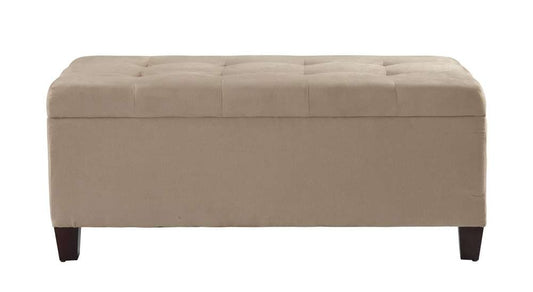 Linon Home Decor - Carmen Shoe Storage Ottoman - 40602BGE-01-KD-U veiw 1