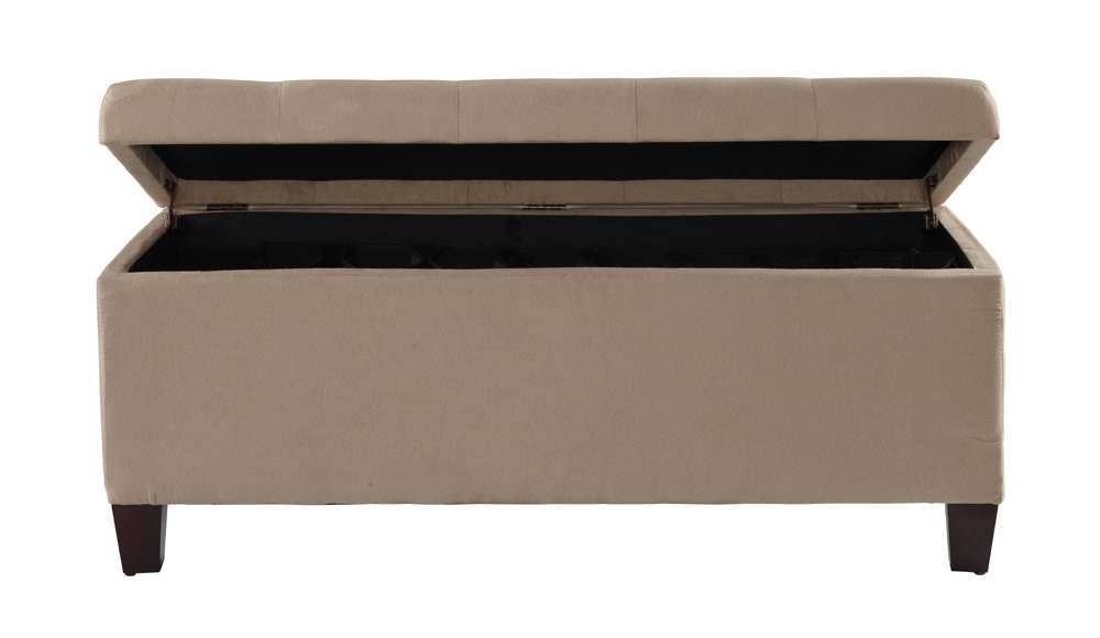 Linon Home Decor - Carmen Shoe Storage Ottoman - 40602BGE-01-KD-U veiw 2