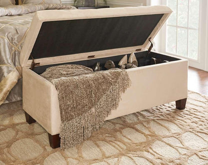 Linon Home Decor - Carmen Shoe Storage Ottoman - 40602BGE-01-KD-U veiw 4