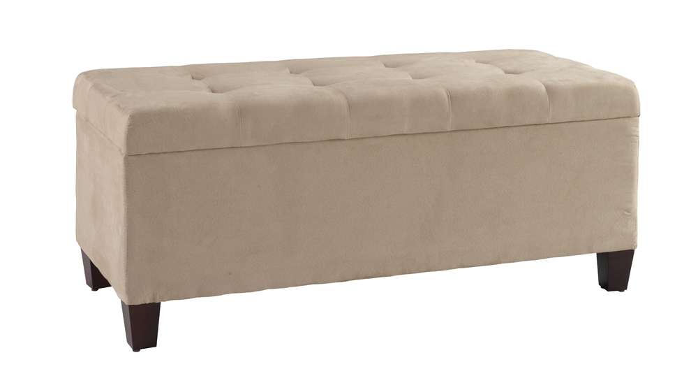 Linon Home Decor - Carmen Shoe Storage Ottoman - 40602BGE-01-KD-U veiw 6