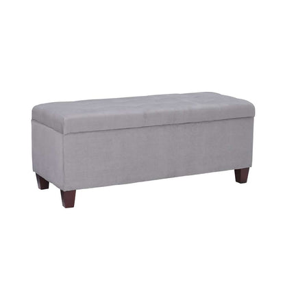 Linon Home Decor - Carmen Shoe Storage Ottoman - 40602GRY-01-KD-U veiw 1