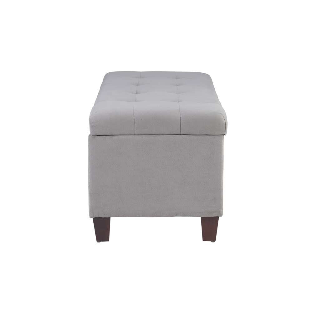 Linon Home Decor - Carmen Shoe Storage Ottoman - 40602GRY-01-KD-U veiw 3