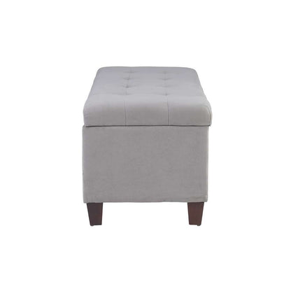 Linon Home Decor - Carmen Shoe Storage Ottoman - 40602GRY-01-KD-U veiw 3