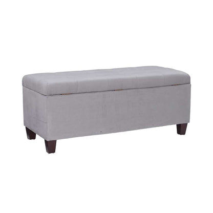 Linon Home Decor - Carmen Shoe Storage Ottoman - 40602GRY-01-KD-U veiw 4