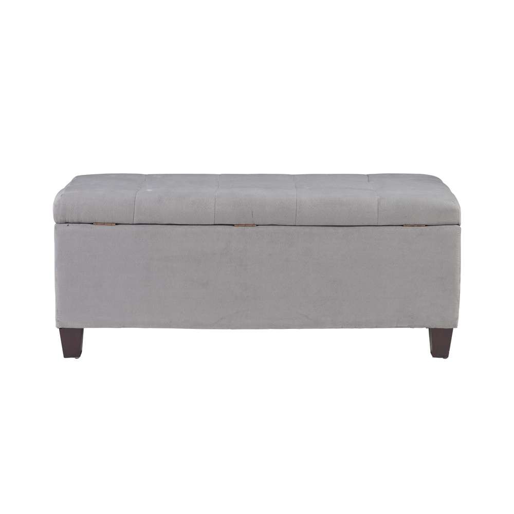 Linon Home Decor - Carmen Shoe Storage Ottoman - 40602GRY-01-KD-U veiw 5