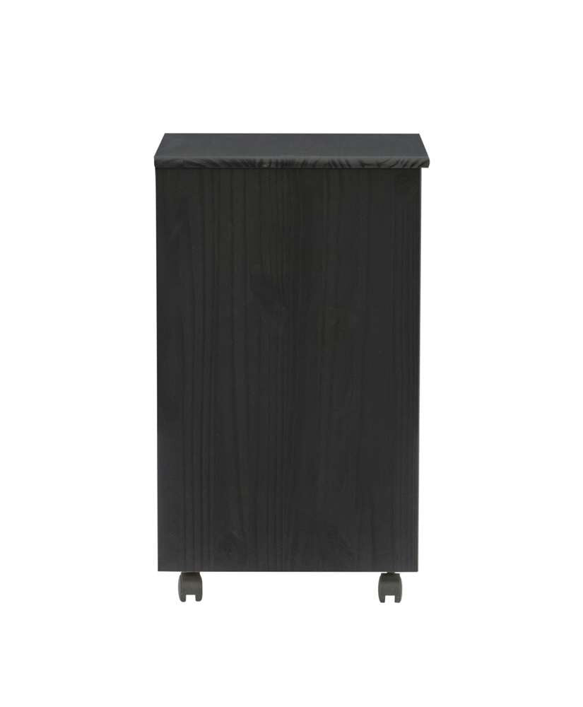 Linon Home Decor - Cary Black Six Drawer Rolling Storage Cart Black - CT40BLK01 veiw 3