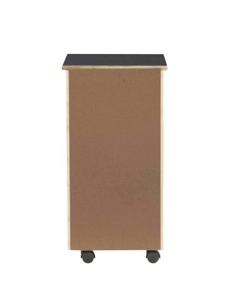Linon Home Decor - Cary Black Six Drawer Rolling Storage Cart Black - CT40BLK01 veiw 5