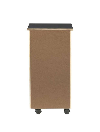 Linon Home Decor - Cary Black Six Drawer Rolling Storage Cart Black - CT40BLK01 veiw 5