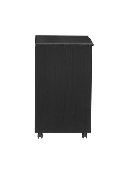 Linon Home Decor - Cary Black Six Drawer Wide Rolling Storage Cart Black - CT41BLK01 veiw 3