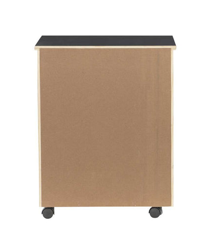 Linon Home Decor - Cary Black Six Drawer Wide Rolling Storage Cart Black - CT41BLK01 veiw 5