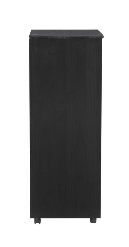 Linon Home Decor - Cary Eight Drawer Rolling Storage Cart, Black - CT42BLK01 veiw 3