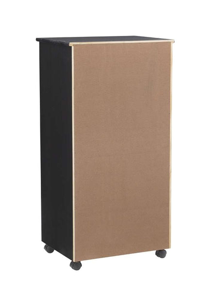 Linon Home Decor - Cary Eight Drawer Rolling Storage Cart, Black - CT42BLK01 veiw 4